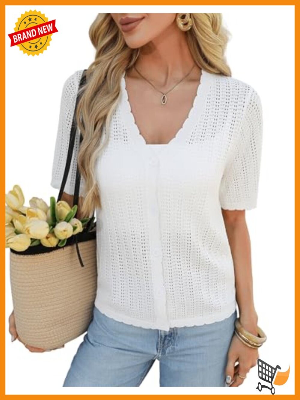 Short Sleeve Crochet Cardigan Lightweight Shrug Summer Beach Coverup